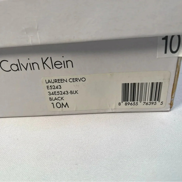 Calvin Klein Laureen acrylic / wooden block heel sandals Sz 9.5 worn in store - Picture 12 of 12
